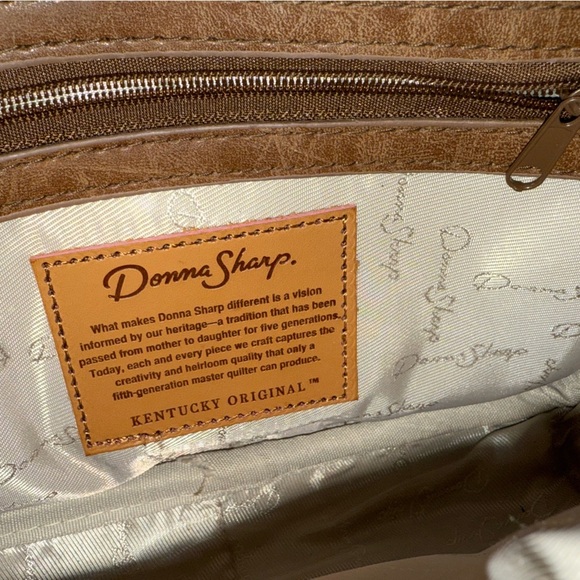 Brown Leather Crossbody Bag with Transparent Panel - Picture 4 of 5